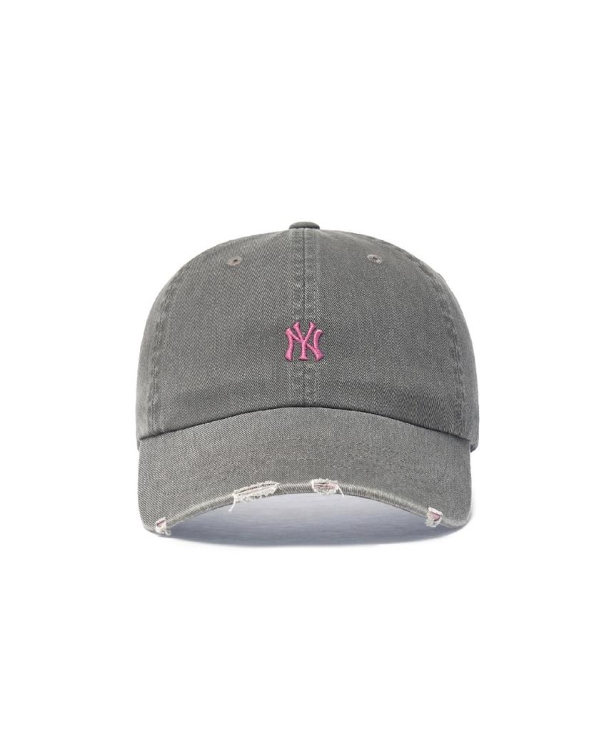 Emelbi Vintage Nano Unstructured Ball Cap Ny (Charcoal Grey)