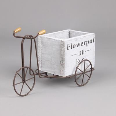 Cadre de fleur de vélo en fer, porte-fleurs de vélo en fer pastoral