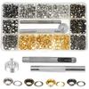 400-Piece 5mm Grommet Kit for Clothing, Shoes, Hats, Leather, Fabric, and Canvas Belts - For DIY Projects