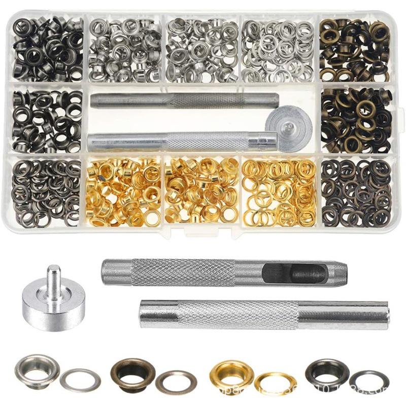 400-Piece 5mm Grommet Kit for Clothing, Shoes, Hats, Leather, Fabric, and Canvas Belts - For DIY Projects