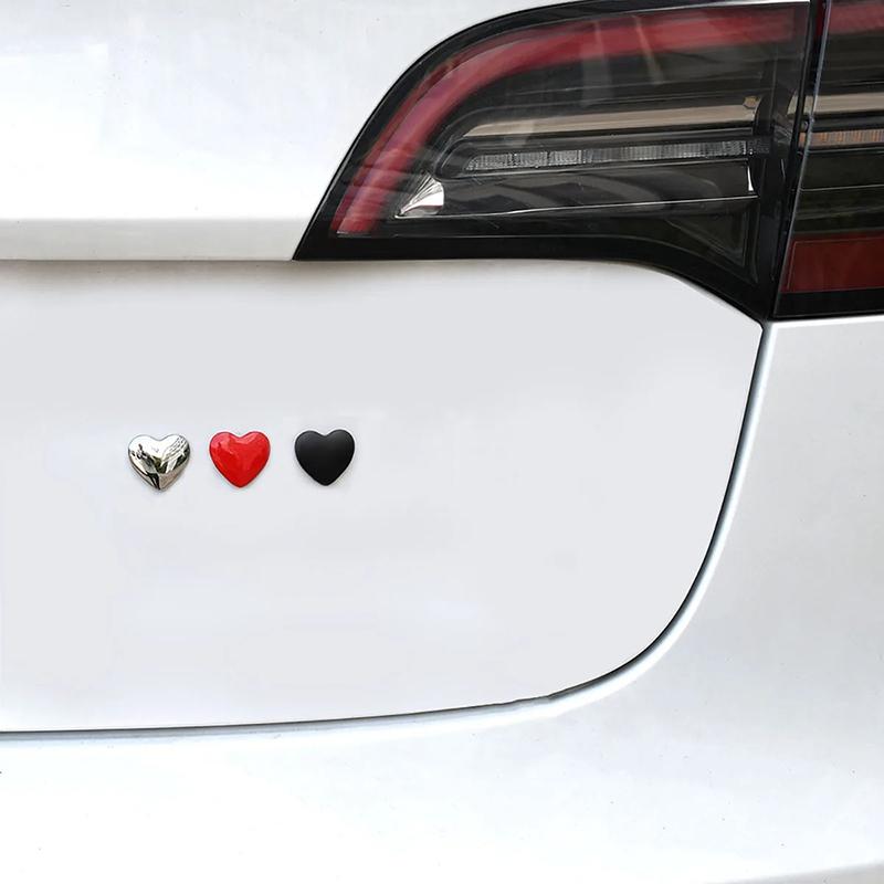 3D Metalen Hartvormig Liefdesontwerp Logo Auto Styling Auto Motorfiets Spatbord Carrosserie Ramen Kofferbak Embleem Badge Decals Stickers