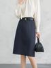 2026 Spring Women's High Waist Slimming Pencil Skirt – Versatile Mid-Length Professional Style with Slit.
