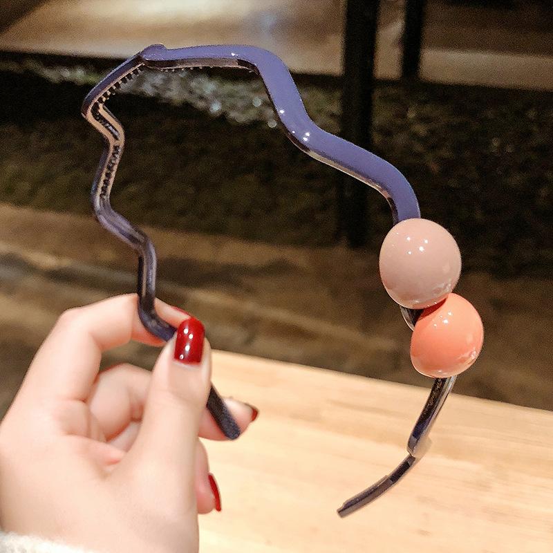 Style Fresh Headbands Contrast Ball Womens Hair Accessories Fix Hairs