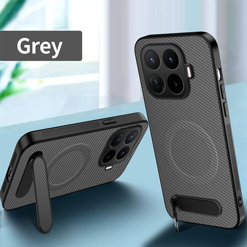 For Xiaomi 17T 17T Pro Case Lmitation Carbon Fiber Magnetic Stand Anti-Fingerprint Shockproof Cover For Xiaomi 17 T/Pro Funda