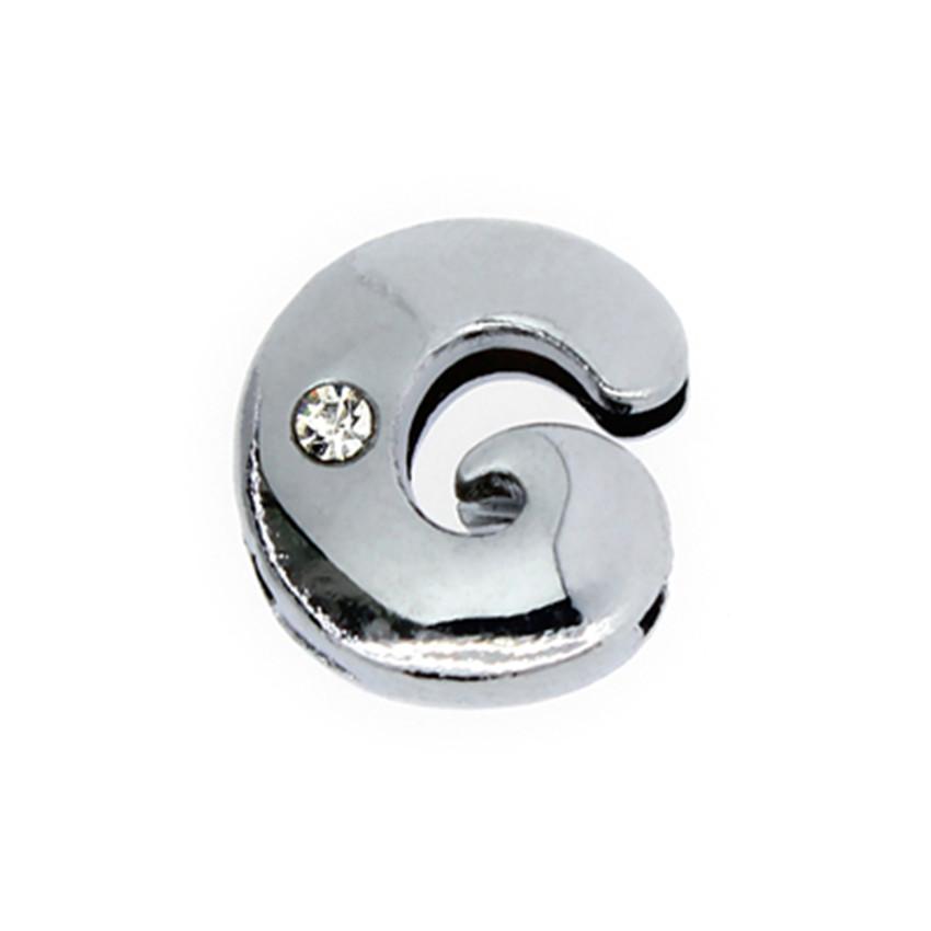 170pcs 8mm Silver Color Fat Slide Letter Charms Slider Alphabet A-Z For Leather Mesh Bracelet Keychain Necklace Jewelry Making