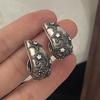 925 Sterling Silver Vintage Earrings For Women Trendy Simple Retro Zircon Moon Earring Jewelry Prevent Allergy Party Accessories