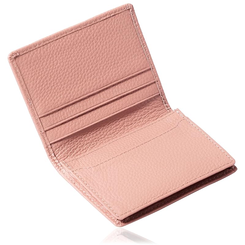 

[MALFY] Genuine leather business card holder, business card case (pink)