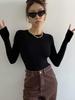 Women's Slimming Autumn Round Neck Long Sleeve Bodysuit Top