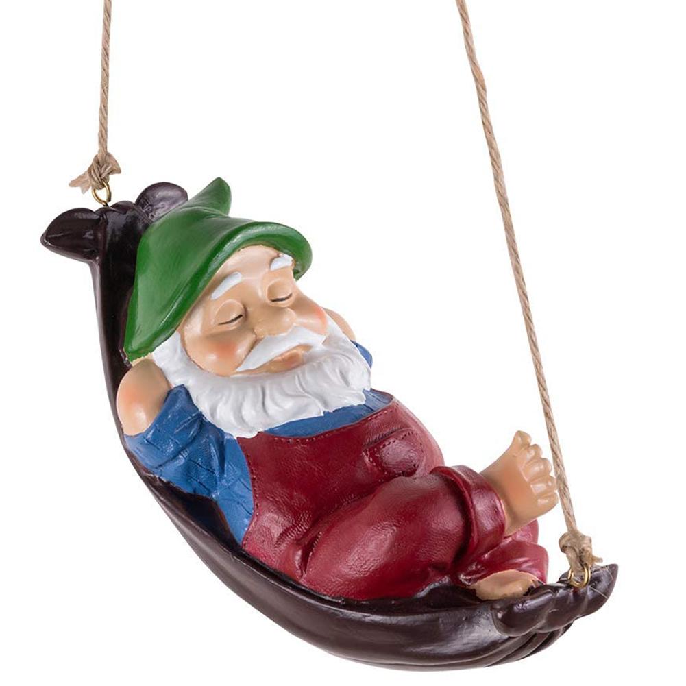 

Новый подвесной светильник из смолы для улицы с белой бородой и ногами пожилого фермера, невысокий садовый подвесной светильник для украшения сада