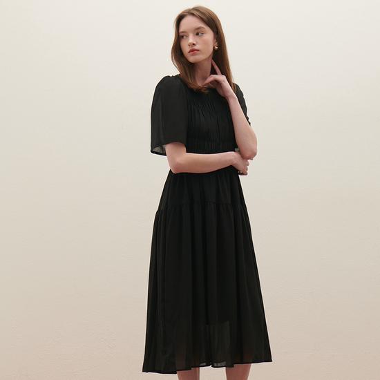 Chiffon Flare Dress O252T653