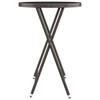 3 Piece Bistro Set Brown Poly Rattan and Tempered Glass