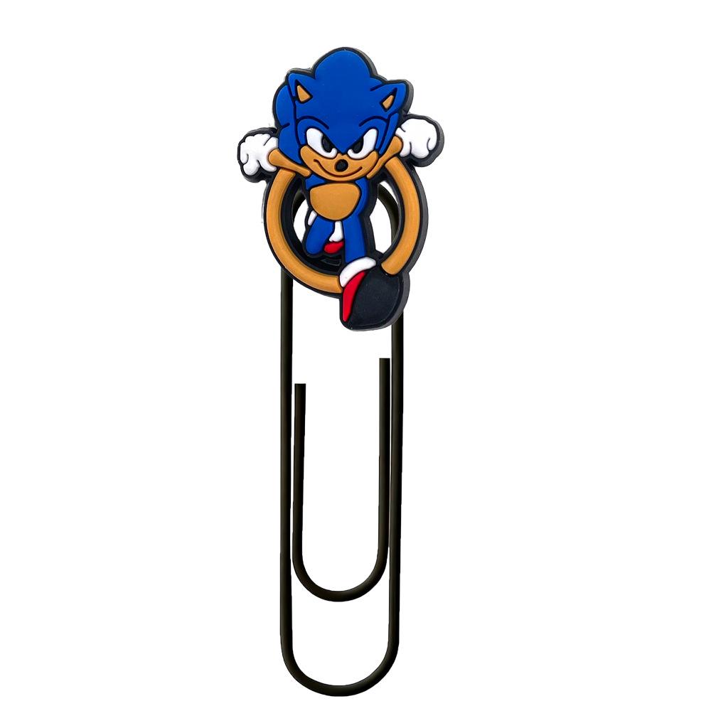 Sonic the Hedgehog Cute Metal Bookmark Paper Clip - Colorful DIY Stationery Ornament