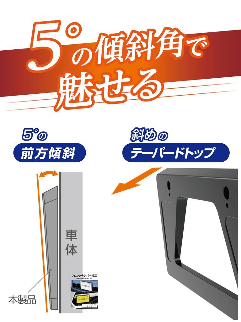 Seiko Sangyo EXEA Exterior Number Plate Base Black EX-219