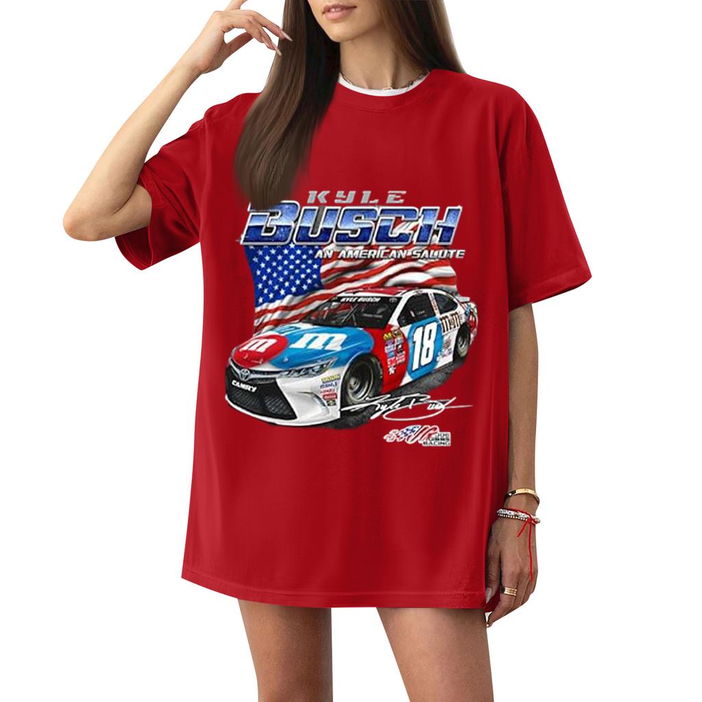 Women's Casual Short Sleeve T-Shirt Letter Print Loose Fit Comfortable Soft Fabric Crew Neck Lightweight Top for Everyday Wear