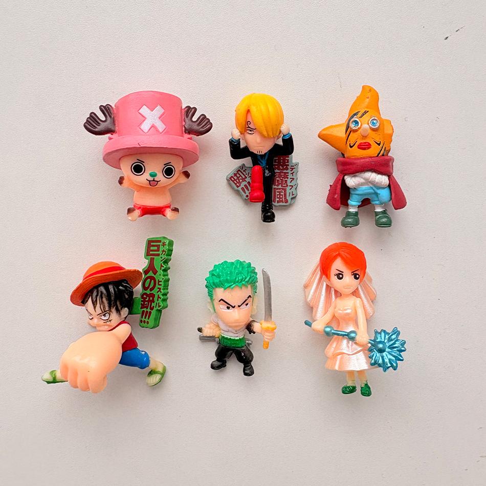 

One Piece 6-Pcs/Set Pvc Action Figures Monkey D. Luffy Nami Usopp Sanji Chopper Roronoa Zoro Model Dolls Collectible Toys Gift (As shown-16911)-