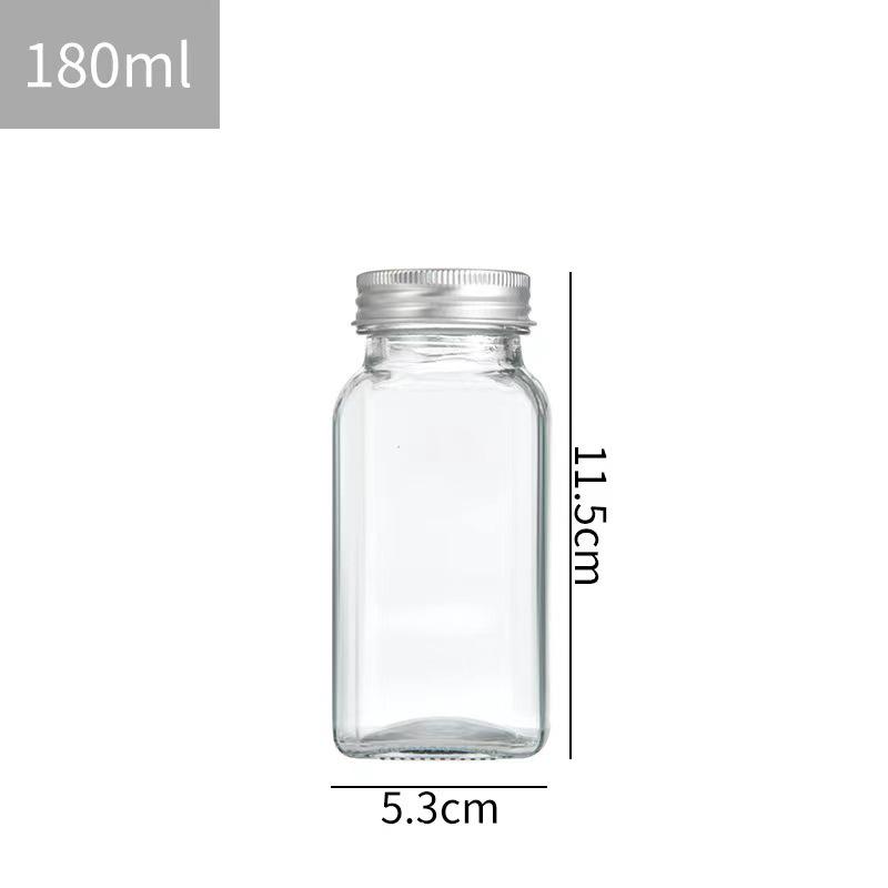 Set of 24 Square 4oz (120ml) Pepper Seasoning Bottles with Acacia Wood Lids
