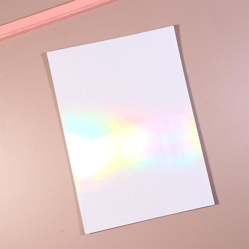 20 Sheets Cold Laminating Film Broken Glass Hologram Card Photo Laminating Film Sticker A4 Star Shiny Dot Photo Holographic Film