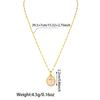 Stainless Steel Cross Pendant Necklace for Women Men Simple Round Colorful Drop Oil Necklace Vintage Punk Versatile Jewelry Gift