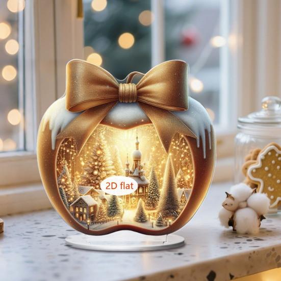 Akrylová cedule s ovocem 2D plochá ovocná dekorativní stolní cedule se stojanem pro domácí kancelářskou polici krbovou římsu stolní dekoraci