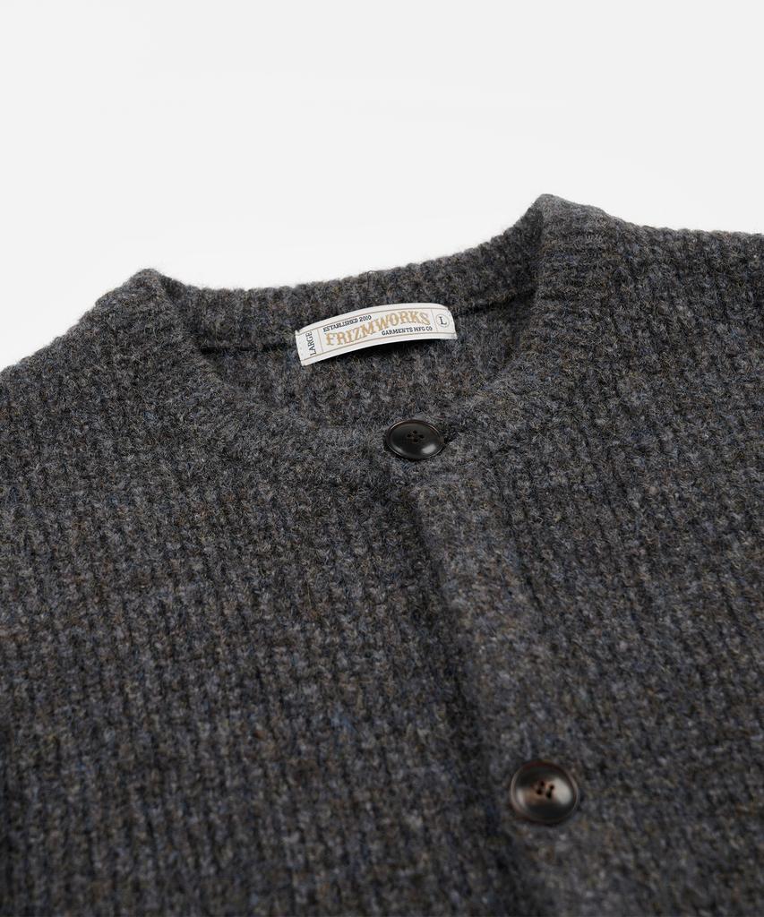 Frizmworks Brushed Wool Round Cardigan _ Brown