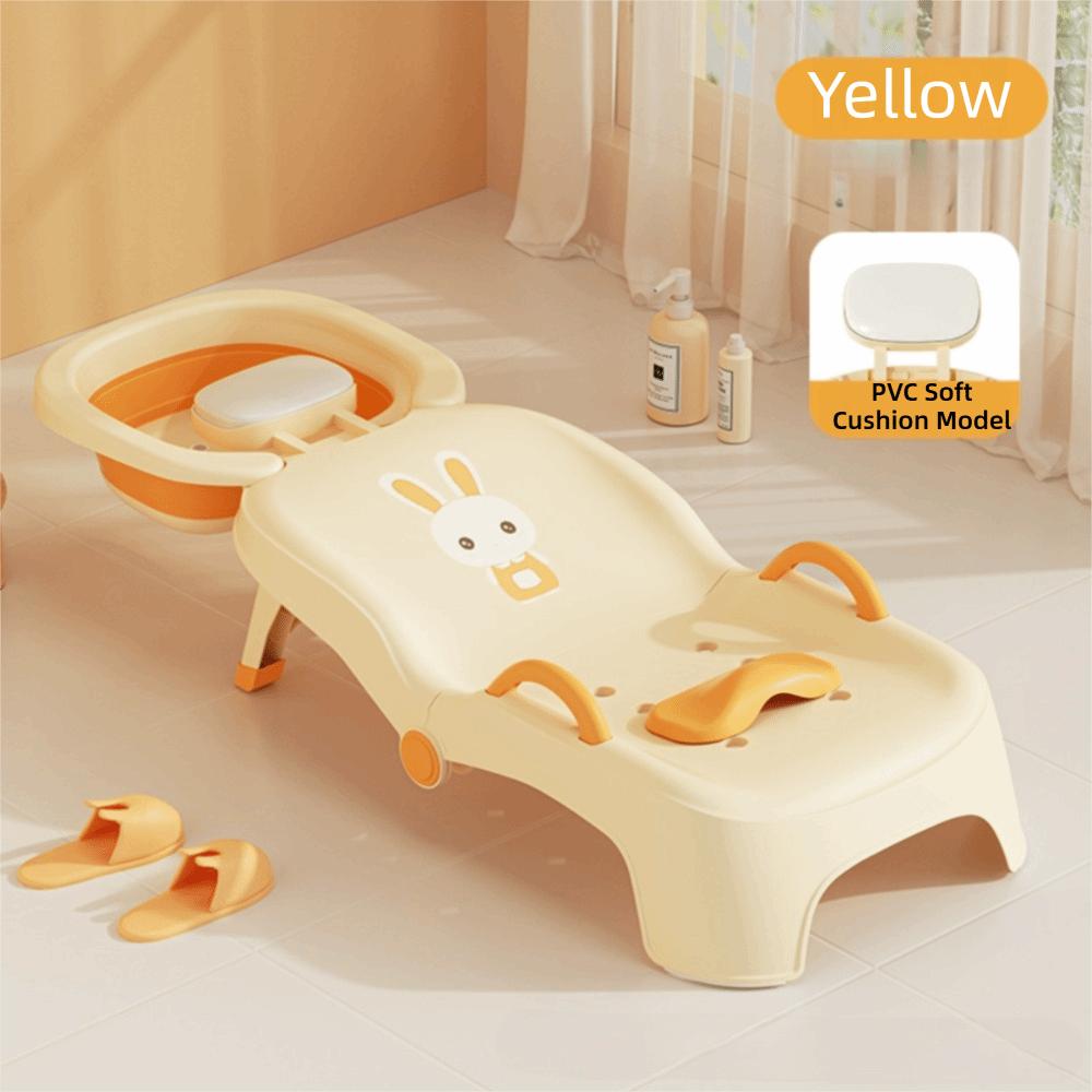 Faltbarer Baby-Haar-Pool-Bett Verstellbarer Salon-Sitzstuhl Kinder-Shampoo-Stuhl Jungen Mädchen
