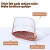 Table Chair Leg Protectors Caps Clear Round for Furniture Legs Cover Floor Sliders Non Slip Scratch Reduce Noise with Felt Pads