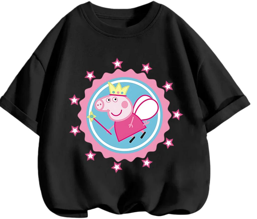 Soft Cotton Crew Neck T Shirt Cute Kawaii Cartoon Summer Casual Wear For Kids Peppa Pig Boys Girls 3 14