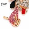 Lightweight Key Chain Rhinestone Dog Keychain Backpack Purse Bag Charm with Lobster Zinc Alloy Holder Clasp Golden Plated Puppy Keyring Decorative