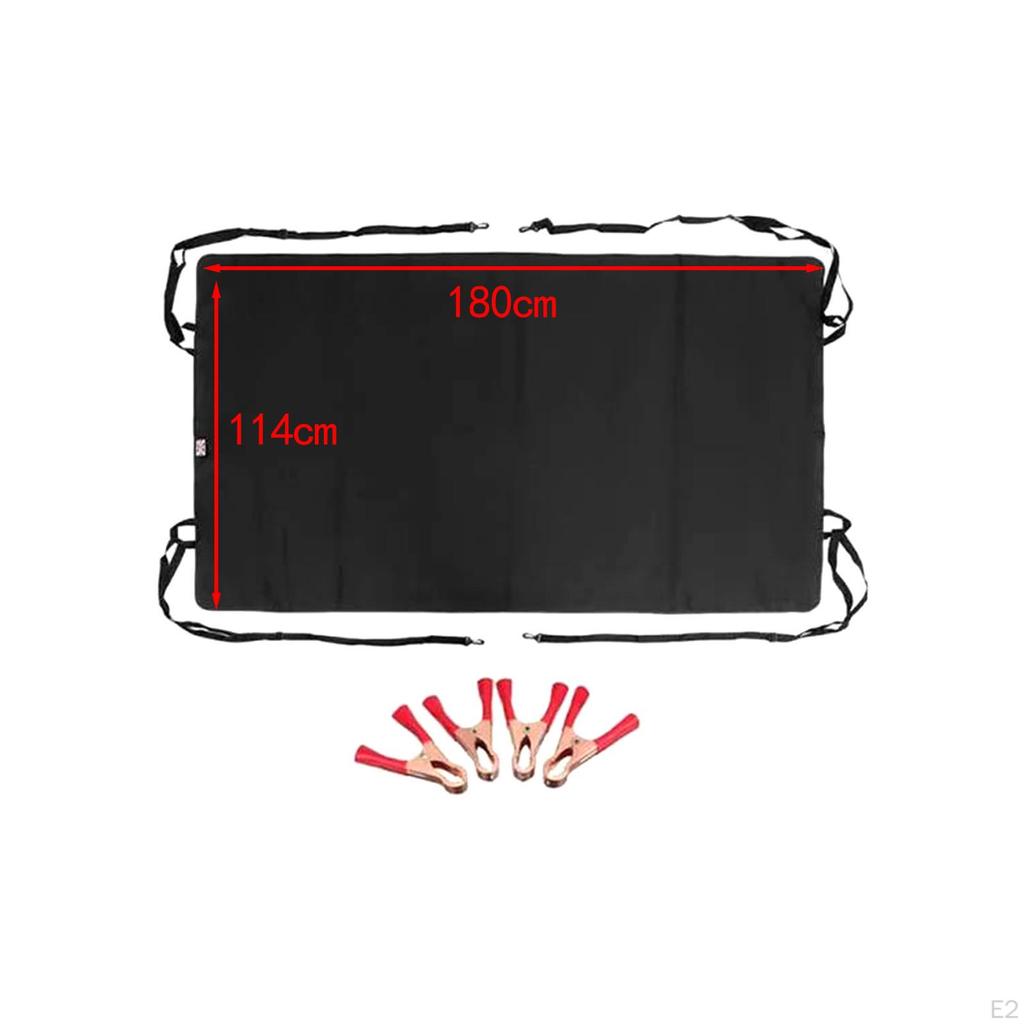 RV Heckschuppen-Tür-Markisen-Abdeckung für VW T5/T6 Campervan Leichtgewicht Schwarz