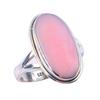Natürlicher Rosa Opal Edelstein Handgefertigt 925 Massiv Sterlingsilber Ring Größe 7 Q2i56