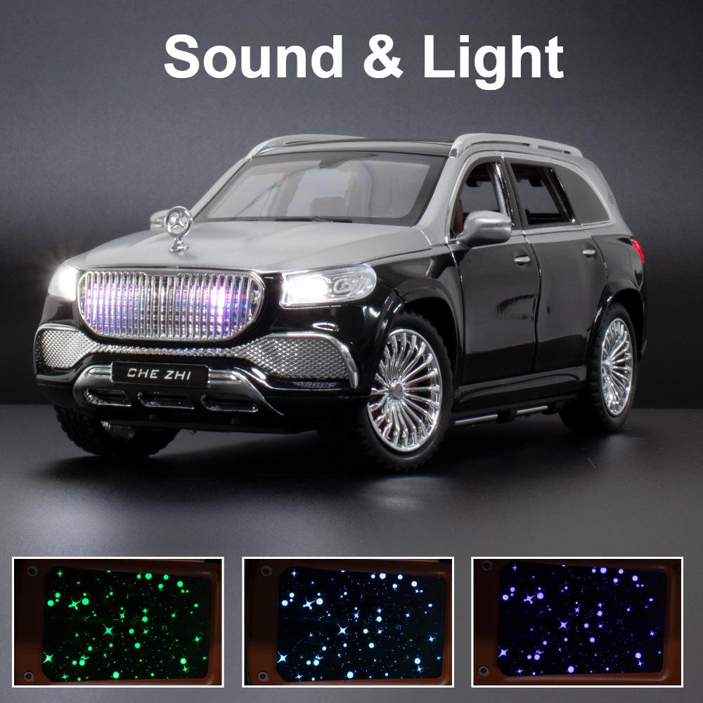 1:24 Scale Gls600 Car Toy Model Alloy Diecast Sound Light Simulation Scale Doors Opened Vehicle Models Toys For Kids Souvenirs