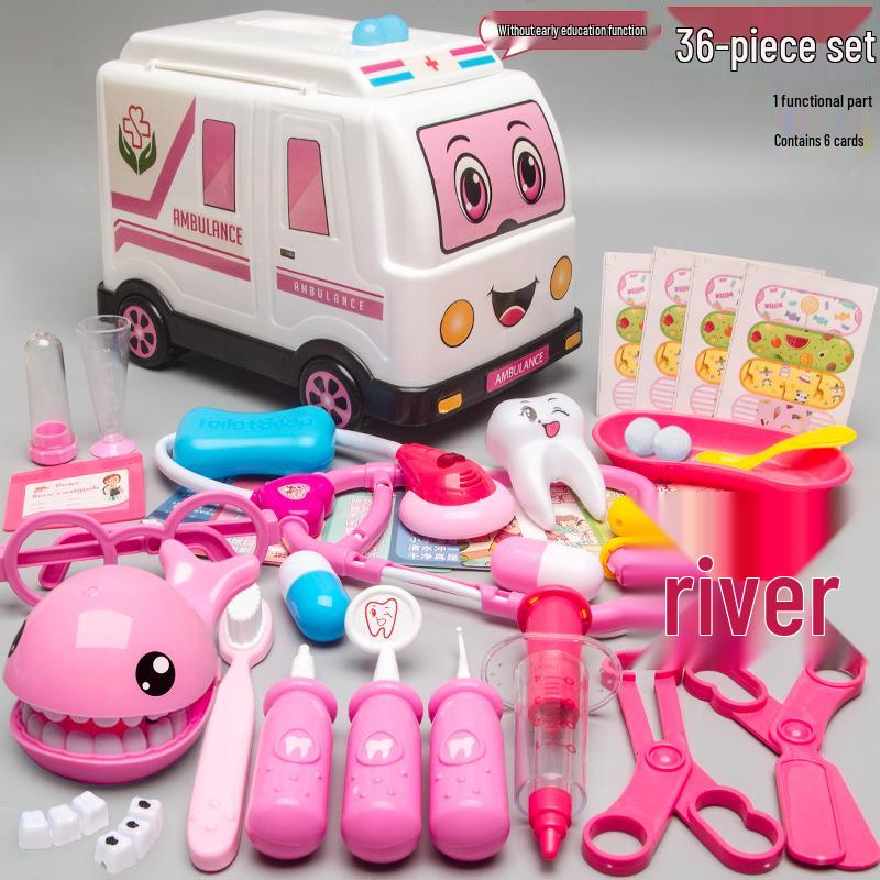 Children s Medical Role Play Set: Ambulance, Dentist Tools & Stethoscope