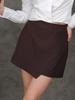 European Versatile High-Waisted Slimming Skort with Irregular Split Design