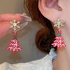 European and American Fashion Christmas Snowflake Christmas Tree Earrings, Women's Personalized Holiday Party Accessories Gifts