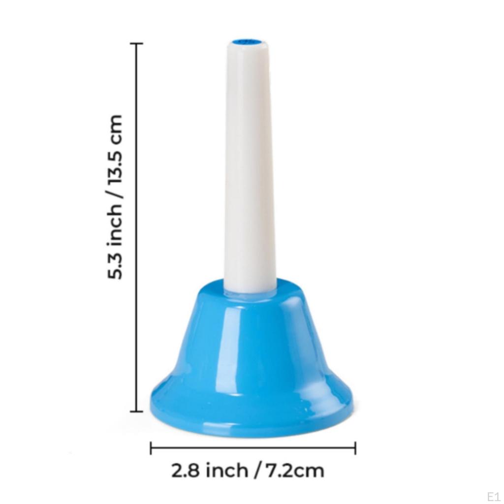 8 Pieces Handbell Handheld Percussion Bell Colorful with Handle for Teachers, Young Children,