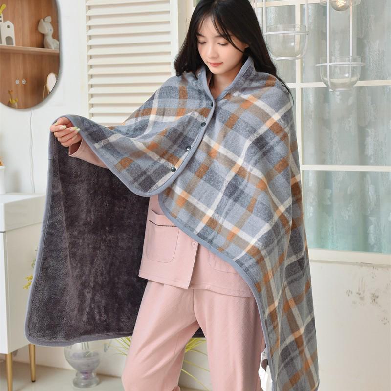 "Class A Soft Flannel Office Shawl Blanket - Thick, Cozy, Multifunctional for Autumn & Winter"