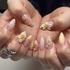 Le Fan Meijia 3D French Wearable Short Almond Flower False Nails