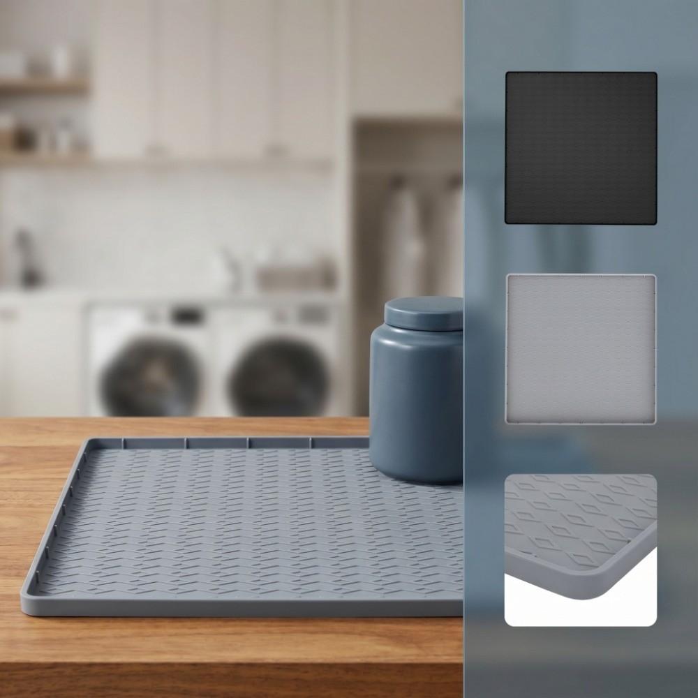 Non-Slip Washing Machine Protector Mat Waterproof Thickened Washer and Dryer Top Protector Mat Easy To Clean Washable