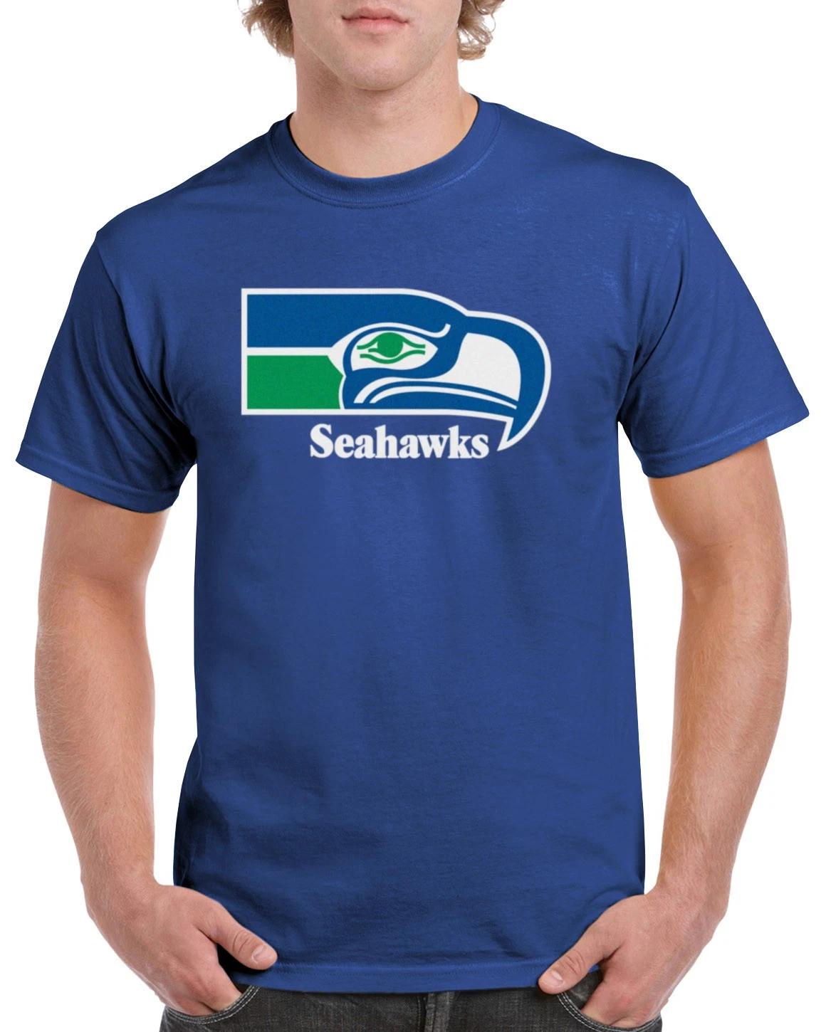 Seahawks T-Shirt Seattle Football Sea Old Classic Throwback Retro GSS02 S