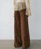 Masimodutti Wide Suede Leather Pocket Pants