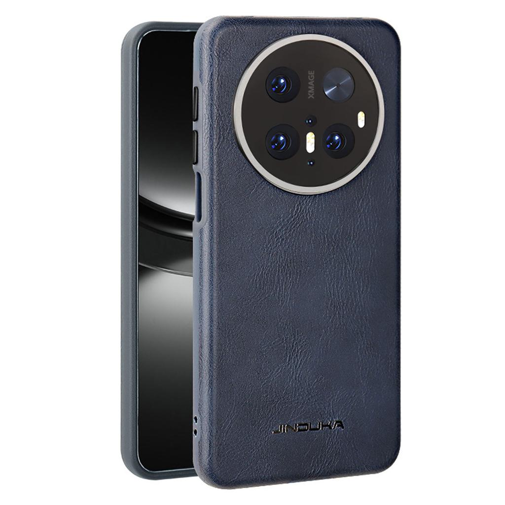 Capa Vintage de Couro Liso Para Huawei Mate 60 70 Pro+ Plus Capa Magnética Business Para Carregador Sem Fio Magsafe Suporte