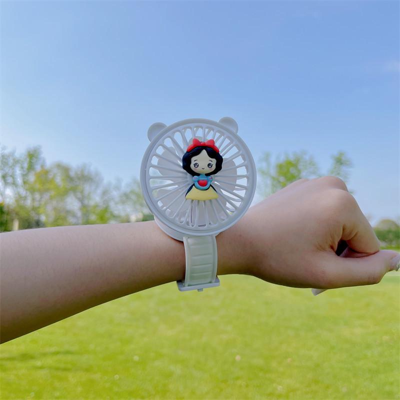 Sanrio Portable Cartoon Watch Fan: Rechargeable Handheld Mini Electric Fan Gift for Girls