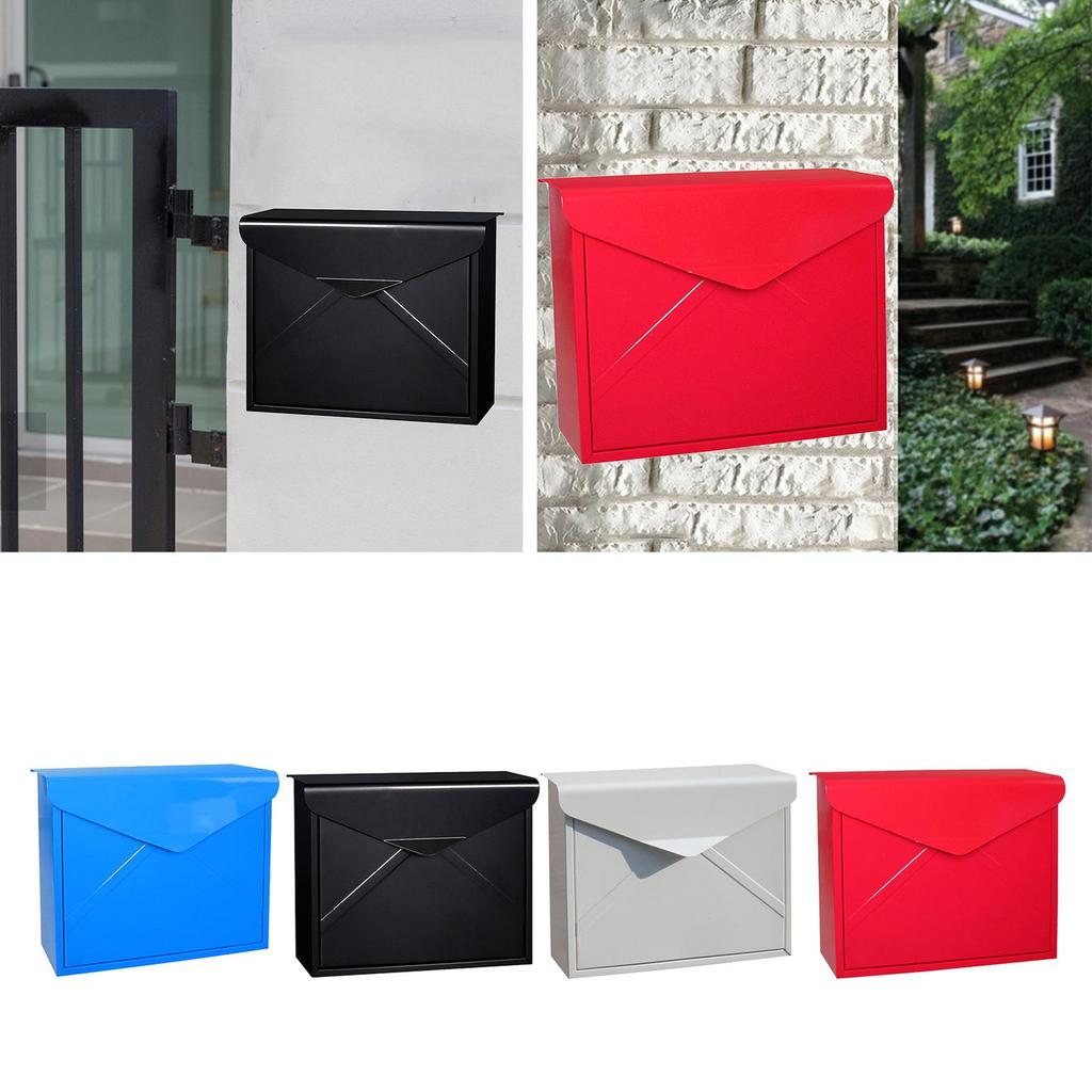 Outdoor Wall Mounted Mailbox Lockable Mail Letter Post Secure Box Postbox