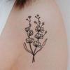 Small Fresh Bouquet Tattoo Sticker High-End, Simple And Beautiful Tattoo Sticker