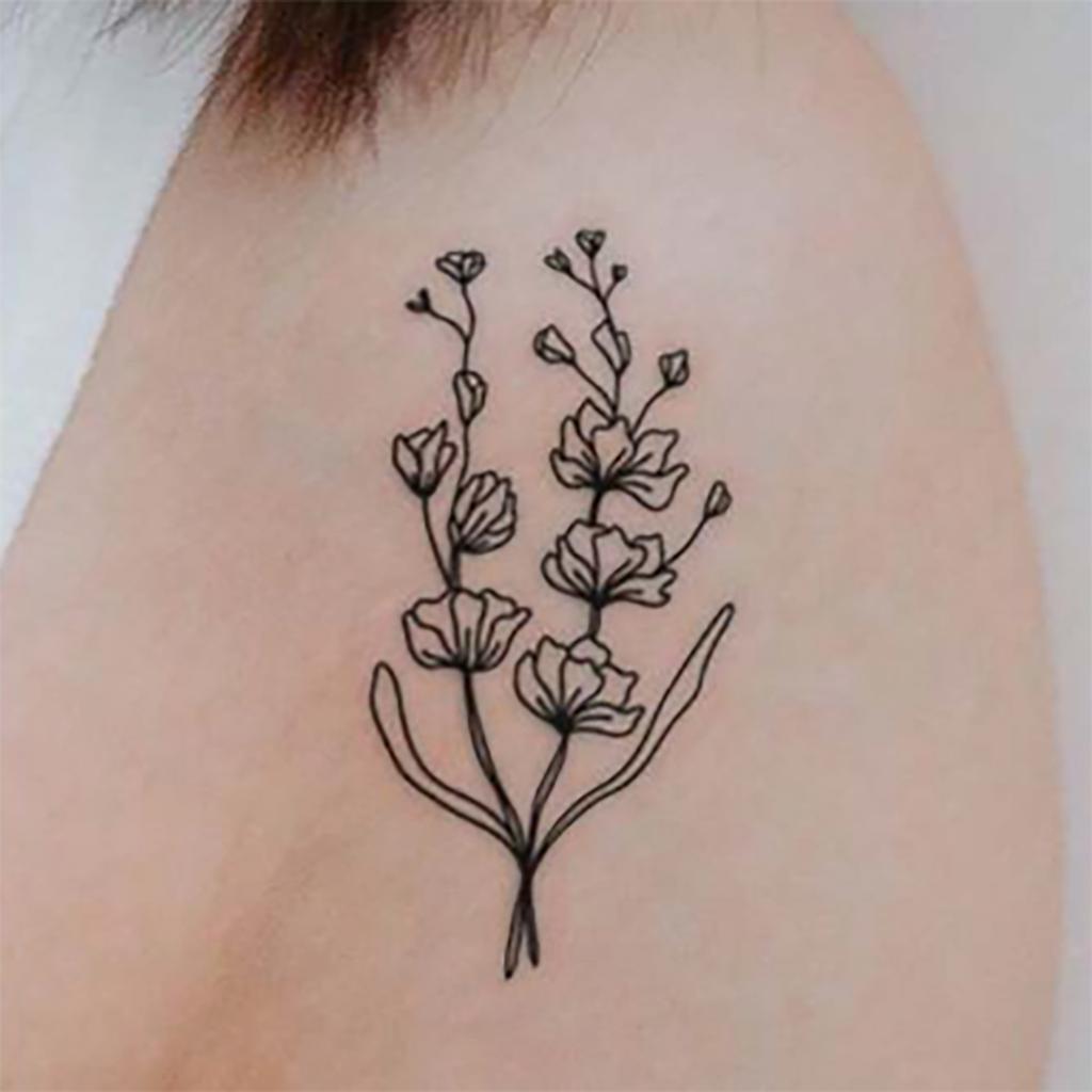 Small Fresh Bouquet Tattoo Sticker High-End, Simple And Beautiful Tattoo Sticker