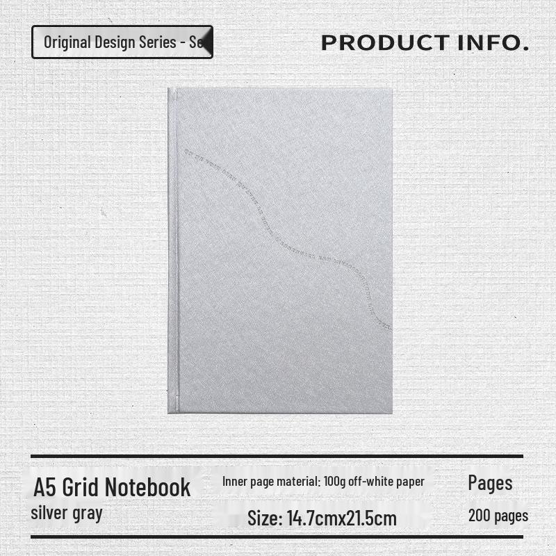 Premium A5 French Grid Notebook with Customizable Logo and Gift Box