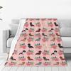Individuell 3D-gedruckte lustige Dackel-Cartoon-Decken, bequeme weiche Flanell-Sommer-Überwurfdecke für Sofa, Außenbereich, Bett