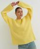 2025 European American Plus Size Grey Knit Sweater - Solid Color, Round Neck Loose Fit for Autumn/Winter