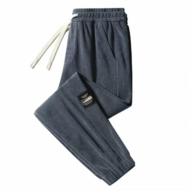 Men's Wear-Resistant Corduroy Jogger Work Pants for Autumn/Winter Construction Site Use