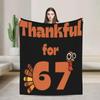 Six Seven Meme Black History Flannel Blanket Soft Warm Throw for Bed Sofa Cover Winter